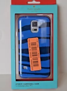 Kate Spade New York Hybrid Hardshell Case for Samsung Galaxy S5 Blue Zebra GREAT - Picture 1 of 6