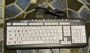 EZ See Large Print Keyboard White Keys-black Print Vision Australia EZsee - Picture 1 of 12