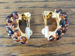 Orecchini cabochon KENNETH LANE colore ambra/marrone - Foto 1 di 4