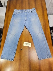 Men's Rustler Blue Denim Jeans 40 X 30 Light Wash Regular Fit Straight Leg - Picture 1 of 16