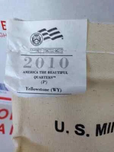 2010 P Yellowstone National Park $25 Quarter sealed Bag 100 coins YW2 2,5 rolls - Picture 1 of 1