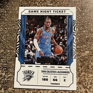 Shai Gilgeous-Alexander 2022-23 Panini Contenders Game Night Ticket #25 Thunder - Picture 1 of 2