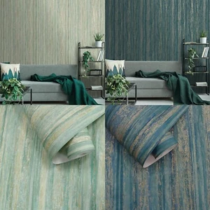 Textured Gold Stripe Wallpaper Navy Blue Duck Egg Paste The Wall Bedroom Lounge - Picture 1 of 8