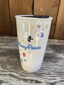 RARA TAZA DE VASO STARBUCKS DISNEY RESORT PARKS DISNEYLAND CERÁMICA 12 OZ CON TAPA - Imagen 1 de 7