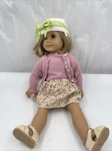KIT KITTREDGE AMERICAN GIRL DOLL BLONDE BLUE EYES, PINK SWEATER SET, SKIRT SHOES - Picture 1 of 4