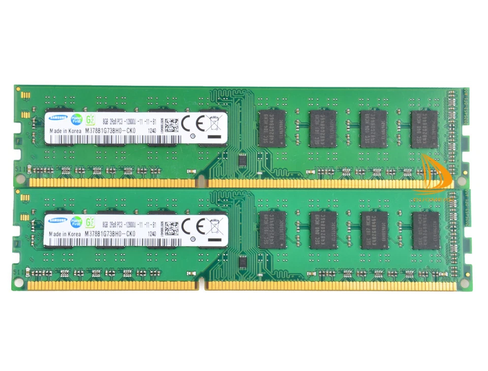 Samsung 2X 8GB PC3 12800U 2RX8 DDR3 1600MHz 240PIN Memory RAM DIMM Desktop #S26 - Image 1 of 4