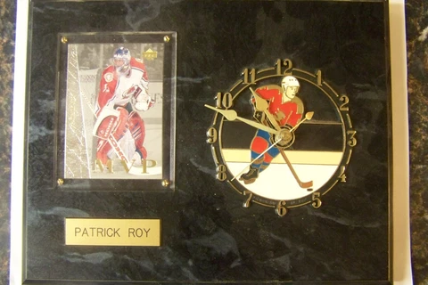 Patrick Roy Wall Clock  and Card VINTAGE 1990's Cover