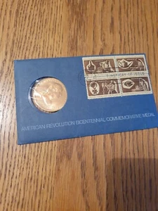 American Revolution Bicentennial Commemorative Medal Stamp Cover - 1972 - Picture 1 of 10
