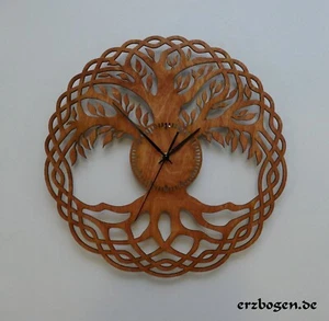 Wanduhr - Baum des Lebens - Yggdrasil - 35 cm - Wikinger germanisch nordisch - Bild 1 von 1
