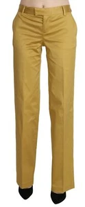 Pantalones de mezclilla amarillos para mujer Just Cavalli mezcla algodón cremallera pantalones rectos IT 40 S - Imagen 1 de 4