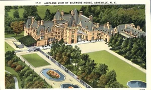 Biltmore House Asheville North Carolina Aerial View Postcard - Picture 1 of 2