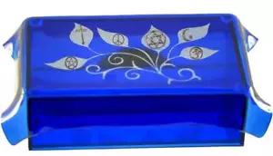 Tolerance Multi-Faith Blue Art Glass Tarot, Rune or Crystal Box! - Picture 1 of 2