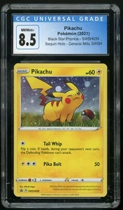 PIKACHU 2021 Pokemon Black Star Promos General Mills Cosmos Holo SWSH039 CGC 8.5 - Picture 1 of 2