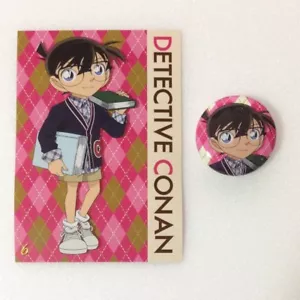 card + badge Detective Conan Case Closed Kudo Shinichi Jimmy Edogawa anime - Picture 1 of 3