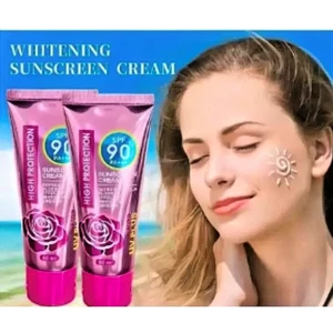 2X Kiss Beauty Sunscreen Cream SPF 90+ High P Facial Sunblock 60ml (EXP03/2029) - Picture 1 of 7