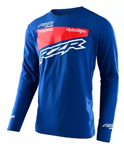 Troy Lee Designs Polaris RZR Long-Sleeve Tee - Blue/Red - Large - 729548004 - Picture 1 of 2