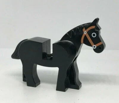 LEGO Castillo: Caballo - Ref 4493c01pb02 Negro - Set 6076 1584 6047 6056 6042 - Imagen 1 de 2