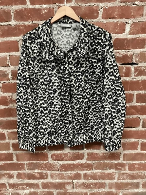 Chaqueta Camisa Chico's Estampado Animal Talla 3 XL Guepardo Foto 1 de 4