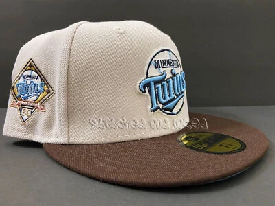 ECAPCITY MINNESOTA TWINS STONE BROWN SKY BLUE 30TH PATCH GITD NOT HAT CLUB 7 5/8 - Image 1 of 4