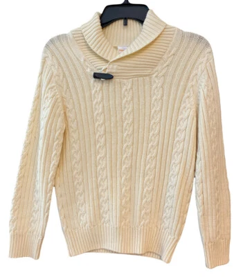 Gymboree Girls Sz 7-8 Beige Chunky Knit Warm Collar School Pullover  Sweater - Изображение 1 из 4