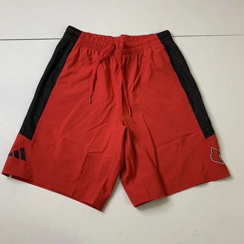 NWT Adidas Louisville Cardinals Athletic Shorts Red Medium NCAA Sport Team Issue Cover