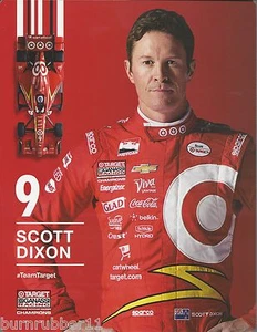 2016 SCOTT DIXON "TARGET GANASSI RACING" #9 VERIZON INDY AUTO POSTKARTE - Bild 1 von 1