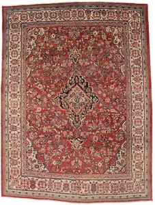 Semi-Antique Traditional Oriental Rug Classic Floral Medallion Carpet 10X13 ft - Picture 1 of 20