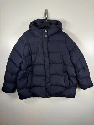 Chaqueta acolchada acolchada azul con cremallera completa azul Eileen Fisher para mujer talla XL 27x30 Foto 1 de 4