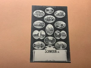 Schwerin I.M. Otto Vieweg Mehransicht Kreise Deutschland alte Postkarte - Bild 1 von 2