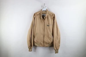 Vintage 70s 80s Members Only Mens 44 Distressed Cafe Racer Bomber Jacket Beige - Picture 1 of 20