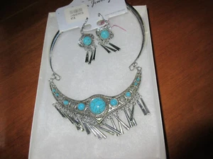 Necklace & earings set, southwestern style - Picture 1 of 4