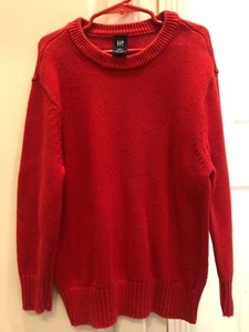 2 GAP Kids Sweaters 1 Red 1 Light Blue and Navy Striped Size Small S (6-7) - Picture 1 of 4
