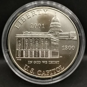 1 DOLLAR SILBER 2001 P US CAPITOL 35380 Ex. USA / SILBER - Bild 1 von 3