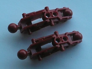 2 x LEGO Dark Red Bionicle Toa Hordika Leg Section Ref 50920 Set 8736  - Picture 1 of 1