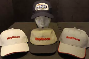 Lot Of 4 VTG NWOT NOS Adj Raytheon Technologies Collector Hats Caps NEW - Picture 1 of 21