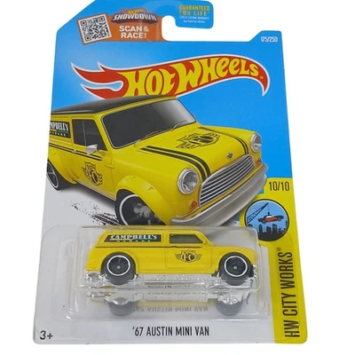 Hot Wheels 67 Austin Mini Van Die-Cast Car HW City Works Campbells Garage #S-10 - Image 1 of 4