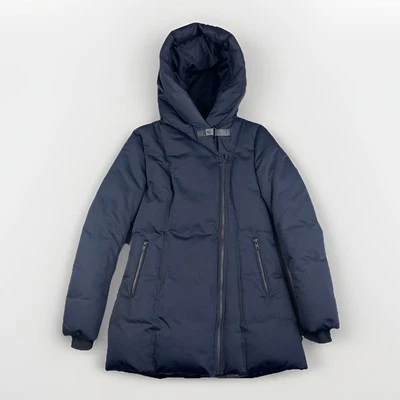 Sonia & Kyo Winter Jacket Down Blue Size Small Double Layer hooded Navy Blue Foto 1 de 4