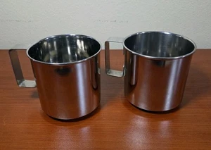 Stabiler Edelstahl leichter Trinkbecher Becher mit Griff 12 flüssige Unzen 2er Set - Bild 1 von 7