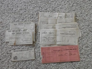 Riesiges Set Billheads Geschäft Newburyport Amesbury MA Eugene Gale Bartlett Lebensmittelhändler - Bild 1 von 12