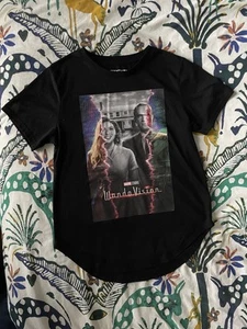 Marvel WandaVision T-Shirt Youth Size M (7-9) Black Official Marvel Tee - Picture 1 of 3