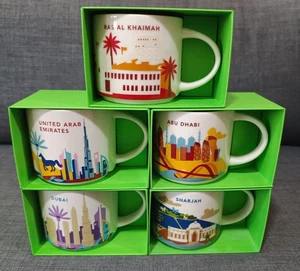 Starbucks Dubai Abu Dhabi Sharjah Ras Al Khaimah VAE YAH Kaffee 5 Tassen Posten Neu im Karton - Bild 1 von 12