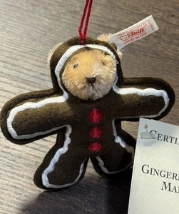 Steiff Lebkuchenmann Bär Plüsch Ornament Limited Edition Weihnachten - Bild 1 von 10