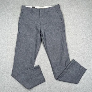 J Crew Ludlow Slim Unstructured Suit Pants Mens 31 x 32 Cotton Linen Somelos - Picture 1 of 12