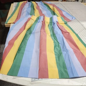 Vintage Set Kneif Plissee leichte Vorhänge bunt 0082 B1 - Bild 1 von 6