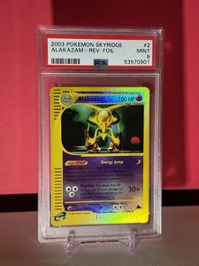 PSA 9 MINT Alakazam SKYRIDGE 2/144 Reverse Holo Pokémon Card - Picture 1 of 2
