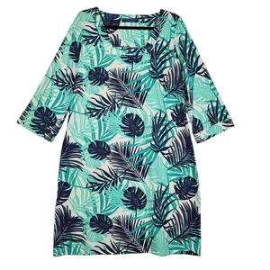 Katherine Way Kleid Damen Large Blau Grün Tropical UPF Stretchig Strand Boho - Bild 1 von 8