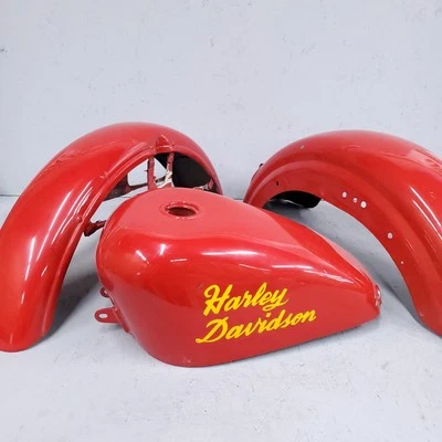 Juego de latas pintadas personalizadas Harley-Davidson XL Sportster rojas 79-85 61023-83A Foto 1 de 4