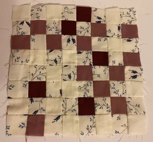 Blocco copricuscino vintage non finito blocco copricuscino 1,5” quadrati 9,5” x 9,5” cucito - Foto 1 di 7