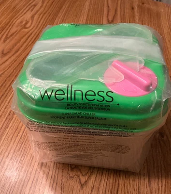 AVON WELLNESS Super Enfriador de Ensaladas con Dispensador de Aderezo para Ensaladas y Bolsa de Hielo - NUEVO Foto 1 de 3