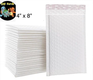 100 Buste Imbottite Poly Mailer Bubble Mailers 4 Strati Autosigillanti 📩 4x8 - Foto 1 di 3